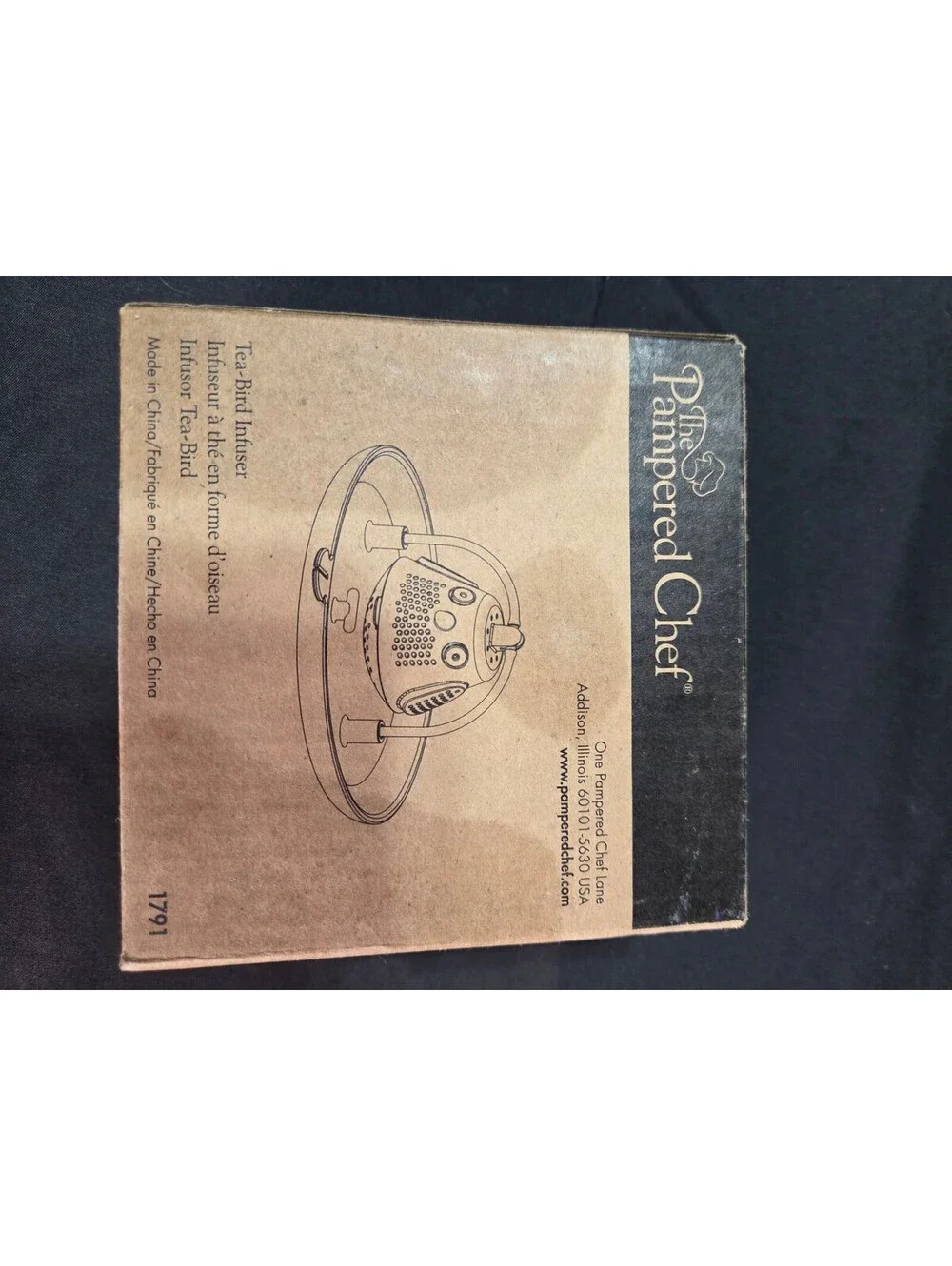 The Pampered Chef Tea-Bird Infuser with Original Box and Instructions